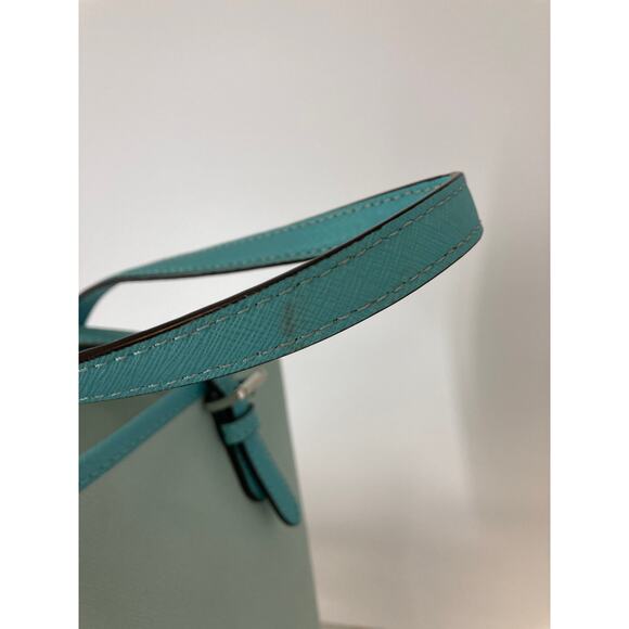 MICHAEL KORS LARGE SAFFIANO BLUE, LIGHT BLUE SHOULDER BAG - Picture 6 of 16